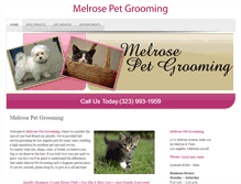 Tablet Screenshot of melrosegrooming.com